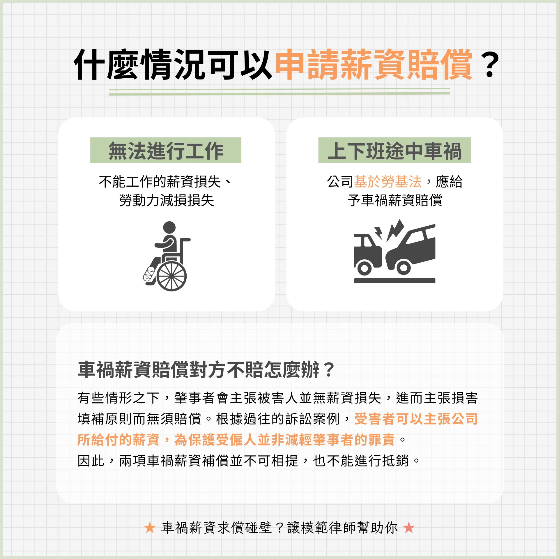 什麼狀況可以申請車禍賠償薪資？